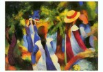 Macke August; Mädchen unter Bäumen , 1914